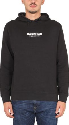 Barbour Black Logo Hoodie