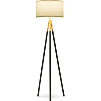 Brightech Levi 61 Modern LED Floor Lamp with Gold Accent, Bulb Included in Black/gold at Nordstrom