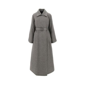 Emporio Armani Padded long coat with belt Woman 40