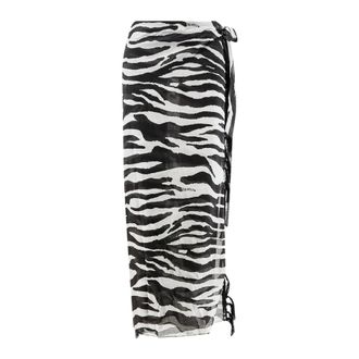The Attico Zebra-print Wrap Skirt - female - The Attico - Beachwear - Multicolor - ONE SIZE - Swimwear