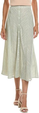 Max Studio Striped Button Front Skirt