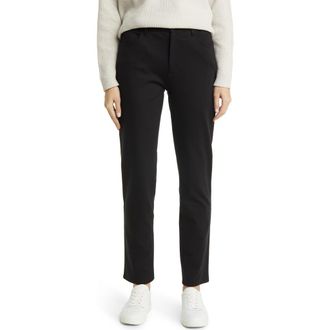 Eileen Fisher High Waist Ponte Knit Slim Fit Jeans in Black at Nordstrom Rack, Size Medium