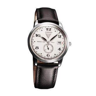 Victoria Hyde London JUNKERS Dessau 1926 Flatline Series Mens Quartz Watch with Black Leather Strap 6334-4 - One Size