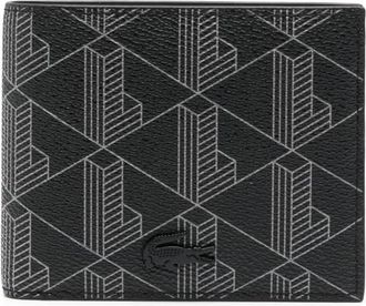 Lacoste The Blend Monogram wallet - men - PVC - One Size - Black