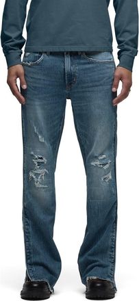 Hudson Walker Track Distressed Flared Jeans in Riverside at Nordstrom, Size 38