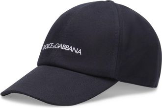 Dolce & Gabbana logo-embroidered cotton baseball cap - men - Cotton - 58 - Blue