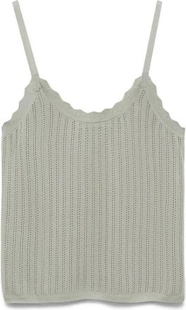 Mango Pointelle Lounge Camisole in Aqua Green at Nordstrom, Size Large