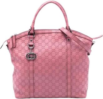 Gucci Pre-owned Satchel - Dames - Vintage Shopper - Roze - ONE Size - Leer - Vintage