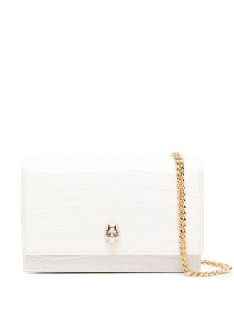Alexander McQueen small Skull cross body bag - White