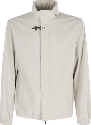 Fay Beige Travel Short Zipped Nylon Polyamide Jacket