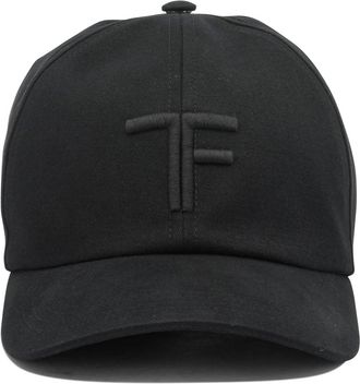 Tom Ford Baseball Cap With Logo Cappelli Nero-Uomo