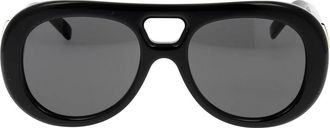 Givenchy Accessoires, unisex, Zwart, ONE Size, Gouden Zonnebril