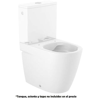 Roca Roca - Taza Rimless Compacta Adosada A Pared Para Inodoro De Tanque Bajo Ona
