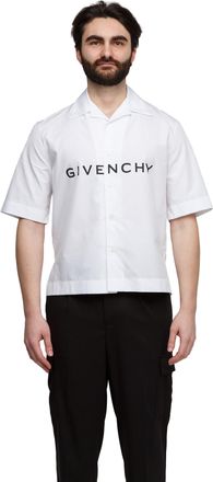 Givenchy Mens Bicolor Cotton Shortsleeve Shirt