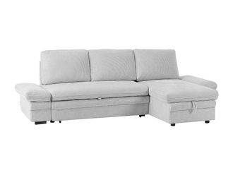 Vente-Unique Sofá cama rinconera reversible en chenilla gris claro SIVIARA