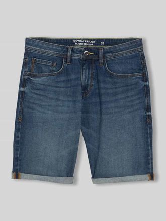 Tom Tailor Regular Fit Jeans Bermudas aus Baumwoll-Mix in Marine, Gr&ouml;&szlig;e 30