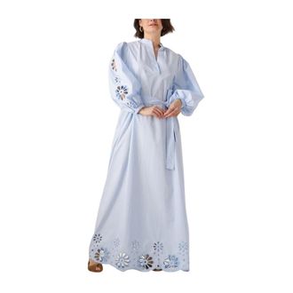 Ibana Dames, Jurken, Blauw, Maat: S Denim