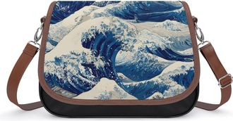 Generic The Great Wave Fashion Womens Crossbody Bags Novelty Handbag Shoulder Bag Purse