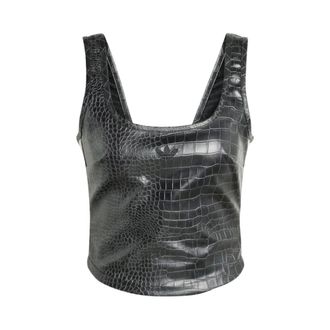 adidas Sleeveless Training Tops, female, Black, Size: XL Pleather Corset