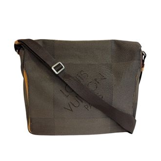 Louis Vuitton Khaki Khaki Brown Canvas Shoulder Bag (Pre-Owned)