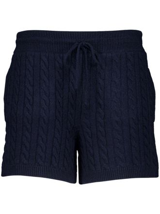 Miu Miu Shorts con intarsi - Blu