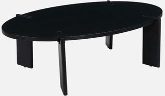 Sweeek Mesa De Centro Ovalada De Madera Maciza De Mango