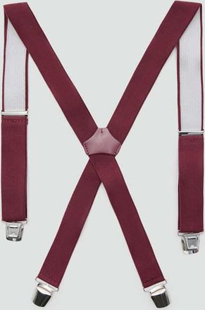Mango Bretelle elasticizzate regolabili dettagli pelle bordeaux - Uomo - Taglia unica - MANGO MAN