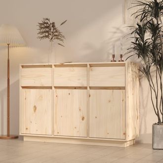 vidaXL Vidaxl - Aparador De Madera Maciza De Pino 110x34x75 Cm