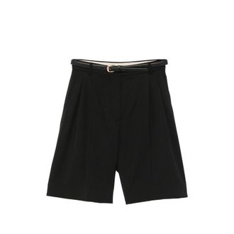 Max Mara Adorno Belted Pleated Shorts