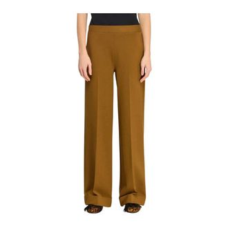 Semicouture Pantalones Anchos Coline - Trousers - Mujer - Marr&oacute;n - XS