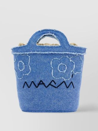 Marni mini tropicalia denim bucket bag