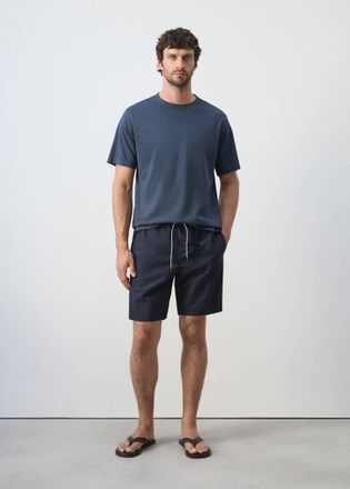 Mango Maglietta 100% cotone lavato navy - Uomo - XXL - MANGO MAN