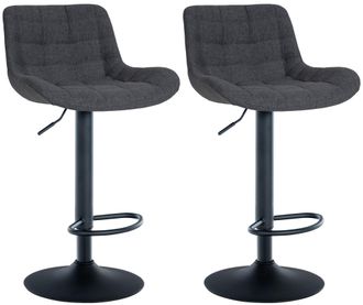 Clp Clp - Set De 2 Taburetes De Bar Tover Negro Tela