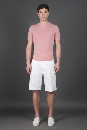 Moorer Short-Sleeve Knit Sweater - Pink