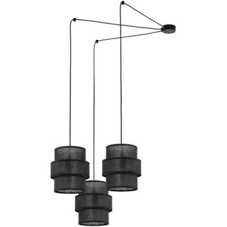 Luminosa Light Designs TK Calisto L&aacute;mpara de techo colgante Cluster negra 3xE27