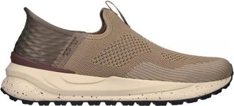 Skechers Schoenen, Heren, Beige, 44 EU, Taupe Slip-ins met Voetboogondersteuning
