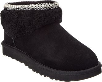 UGG Ugg W Classic Ultra Mini Maxi Curly Suede & Sherpa Bootie