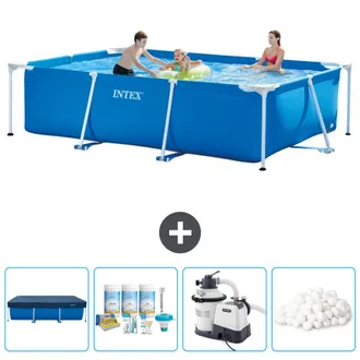 Intex Piscina Con Estructura Rectangular - 300x200x75 Cm - 7-piezas Scb63