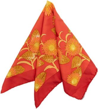 Herm&egrave;s Pre-owned Hermes Tourne Sols Silk Handkerchief Ladies WF8THF8DV3DF14VQ