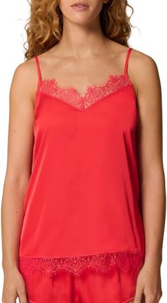 Simone P&eacute;r&egrave;le Satin Secrets Camisole in Flamingo at Nordstrom, Size X-Small