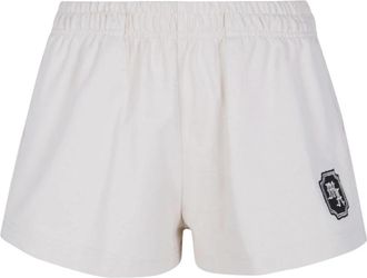 Amiri Emblem Detail Shorts - Dames - Bermuda - Wit - XS - Katoen - Korte Broeken