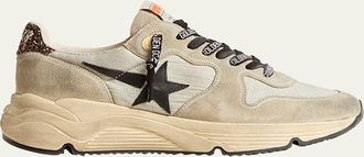 Golden Goose Running Sole Mixed Leather Sneakers
