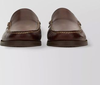 Paraboot round toe loafers rubber sole