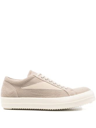 Rick Owens suede sneakers - men - Rubber/Canvas/Cotton/Suede - 42.5 - Neutrals