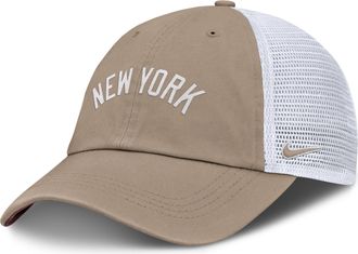 Nike New York Yankees Club Nike Womens MLB Trucker Adjustable Hat in Brown | NB030B2MNK-LJ5
