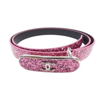 Chanel Pre-owned Belts, female, Pink, Size: ONE SIZE Pre-owned Vintage Plastic Belt