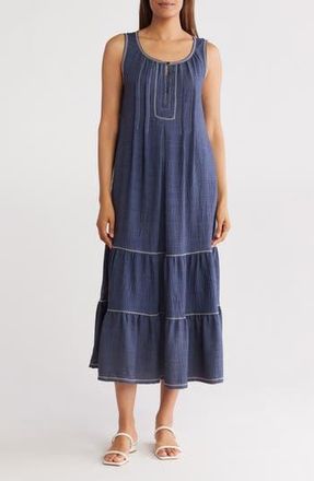 Max Studio Sleeveless Split Maxi Dress in H. Indigo at Nordstrom Rack, Size X-Small