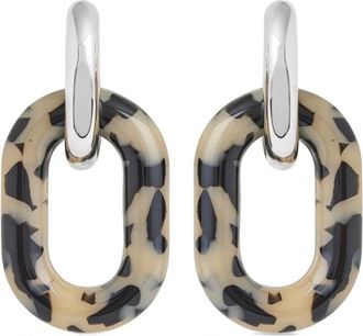 Paco Rabanne XL oorbellen met patroon - Zilver