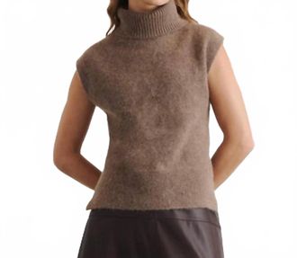 Tanya Taylor Aaron Knit Top In Walnut
