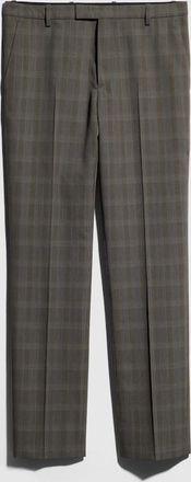 Gucci Prince Of Wales Wool Pants With Embroidery, Size 48, Black